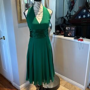 Maggy London Vibrant Green Backless Dress